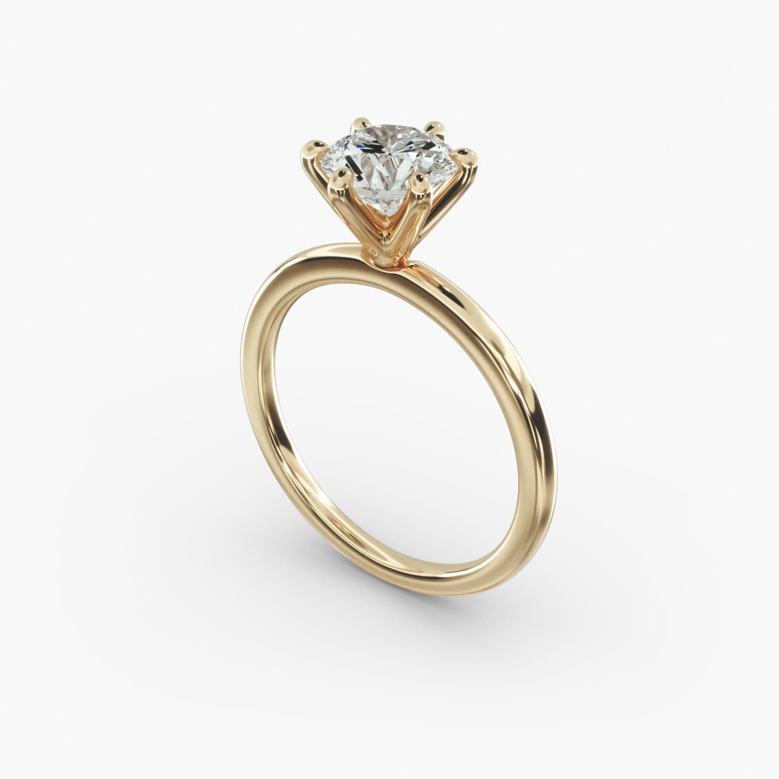 Solitaire - 14k yellow gold